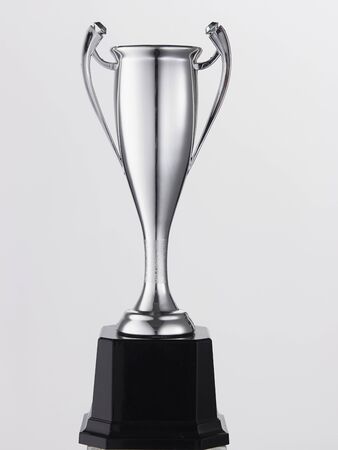 trophy cup isolated on white backgroundの写真素材