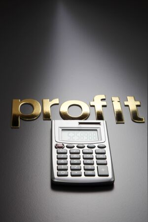 word profit and the calculaatorの写真素材