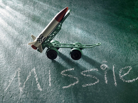 plastic toy missile with carrier