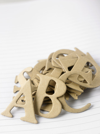 brown diet cut alphabet step togetherの写真素材