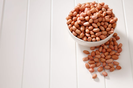 ground nut in a white bowl