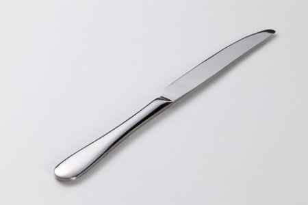 table knife on the white background