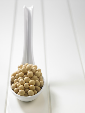spoon full of the soy beansの写真素材