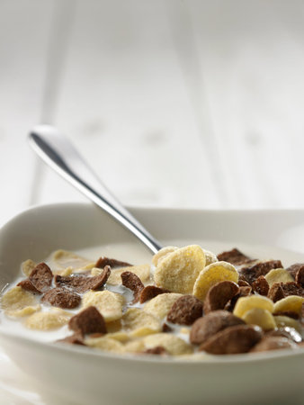 close up of cereal for breakfast