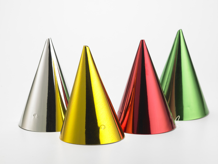 color party hat on the backgroundの写真素材