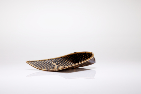 hand made tray on the white backgroundの写真素材