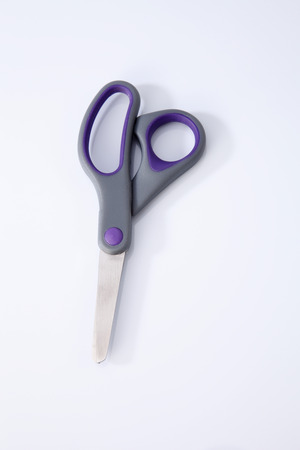 pair of scissors on the white backgroundの写真素材