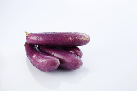 Brinjal isolated on white backgroundの写真素材