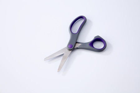 pair of scissors on the white backgroundの写真素材