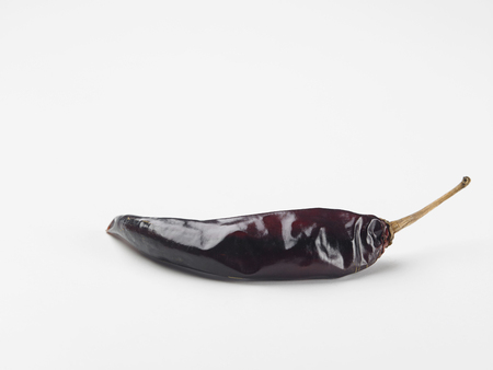 Dried chili on white backgroundの写真素材