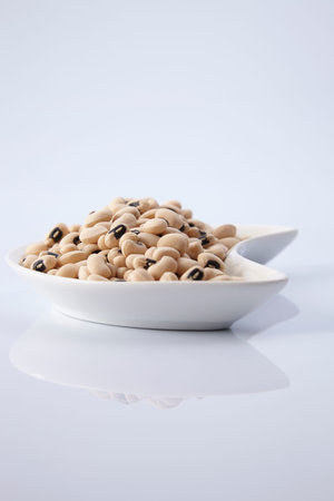 black eye peas on the white background