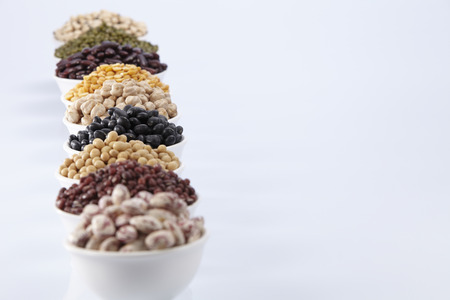 different legumes - lentils, beans and peasの写真素材