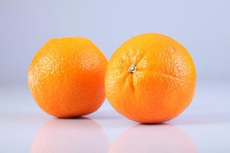 oranges on the white backgroundの写真素材
