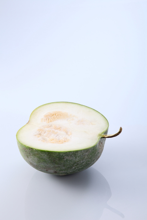Winter melon on white backgroundの写真素材