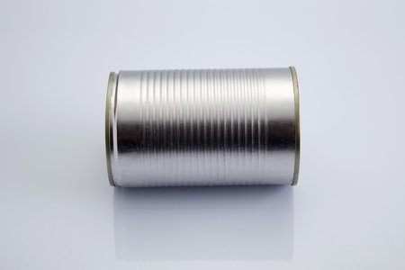 blank aluninium can on the white backgroundの写真素材