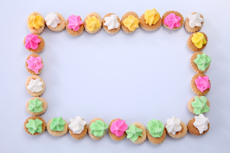 Belly button iced gem biscuitsの写真素材