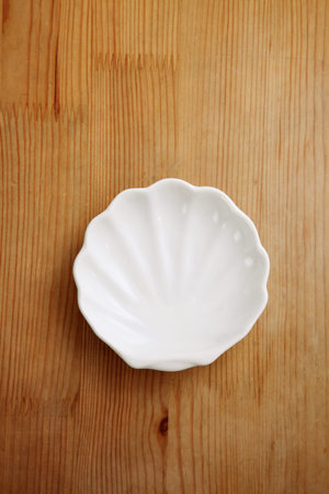 top view of the shell design saucer