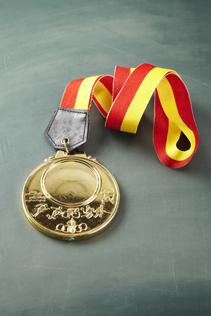 medal or award on the blackboardの写真素材