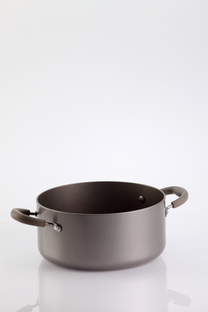 non stick cooking pot on the white backgroundの写真素材