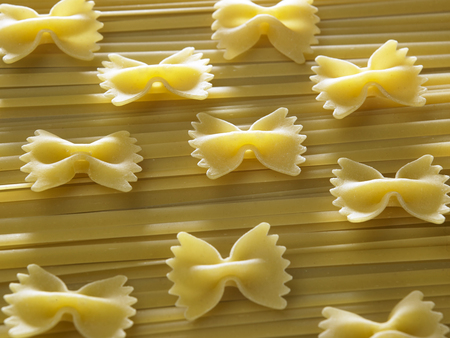 A portion of Farfalle bows pastaの写真素材