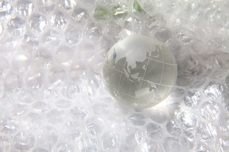 desk globe protect using plastic wrap