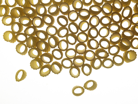 tortiglioni pasta with the back lightingの写真素材