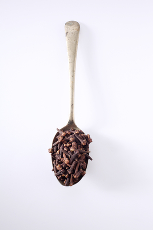 spices-clove on the white backgroundの写真素材