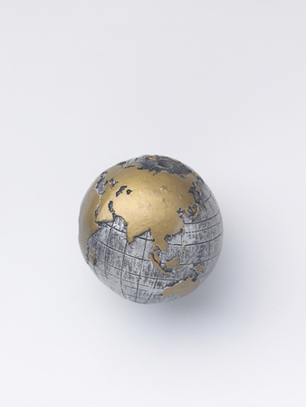 hand made globe on the white backgroundの写真素材