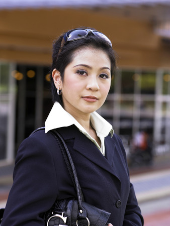 businesswoman outdoorの写真素材
