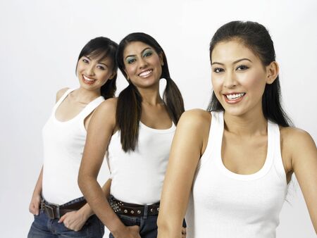 portrait of three womenの写真素材