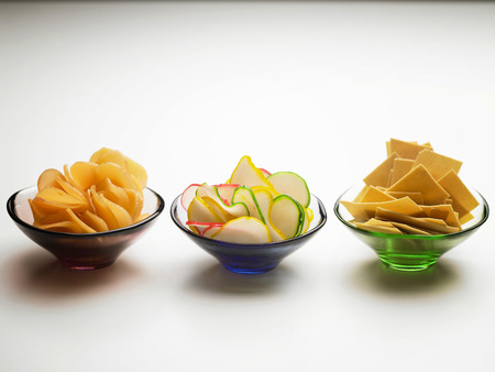 indian dried crackersの写真素材