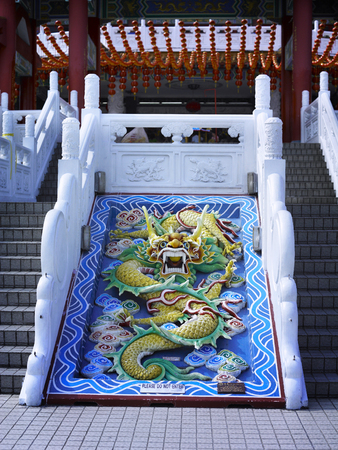 close up of the dragon patternのeditorial素材