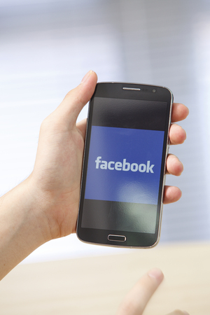 Kuala Lumpur,Malaysia 9th April 2015,Facebook is an online social networking service founded in February 2004 by Mark Zuckerbergのeditorial素材