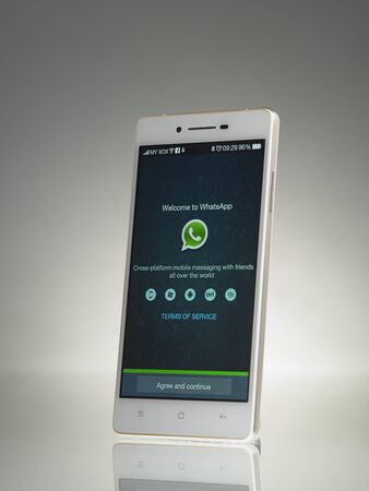 KUALA LUMPUR, MALAYSIA - July 2nd 2015,WhatsApp Messenger is a proprietary, cross-platform instant messaging subscription service for smartphones with Internet access founded in 2009.のeditorial素材