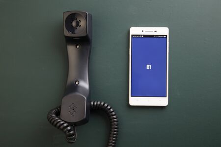 Kuala Lumpur,Malaysia 16th Jun2016, old and new style of communication-facebookのeditorial素材