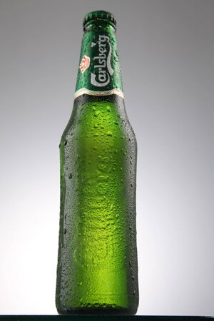 KUALA LUMPUR, MALAYSIA - July 2nd 2015,globaly distributed pale lager beer produced by Carlsberg Group, a Danish brewing company founded in 1847 with headquarters located in Copenhagen, Denmarkのeditorial素材