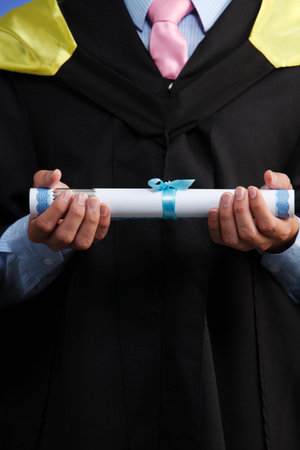 man with the diploma