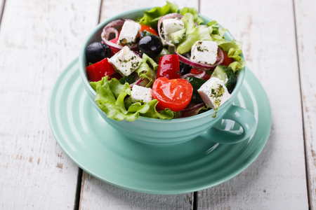 Greek salad.selective focusの写真素材
