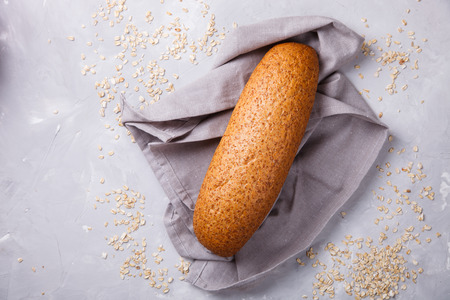 Bread from oat flour,healthy eating organic oatmeal,diet concept.selective focus.の写真素材