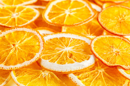 Pattern Natural Oranges Dried Sliced Candied Fruits Citrus CaramelizedBackground Food