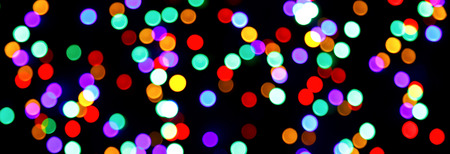 Bright  Abstract Blurred colored on black Background Holiday Bokeh Christmas. Bannerの写真素材