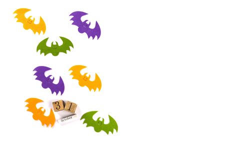 Colored bats Isolated on a whiteの写真素材