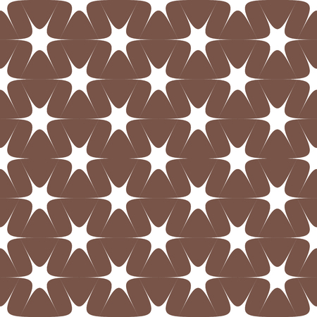 Seamless vector flat abstract pattern in white and brown colorsのイラスト素材