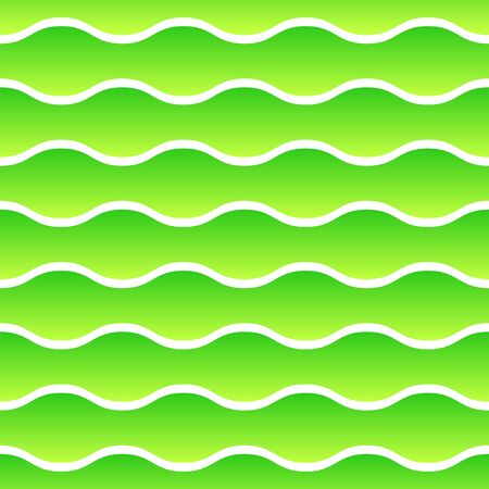 Green geometric flow waves vector seamless pattern.のイラスト素材