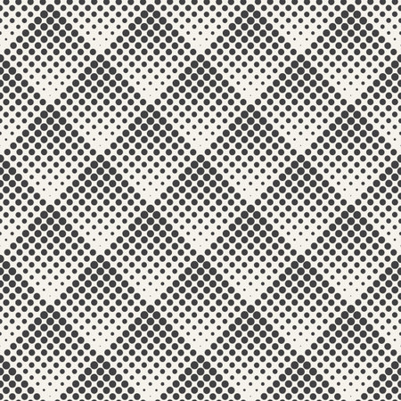 Old paper halftone vector monochrome seamless pattern