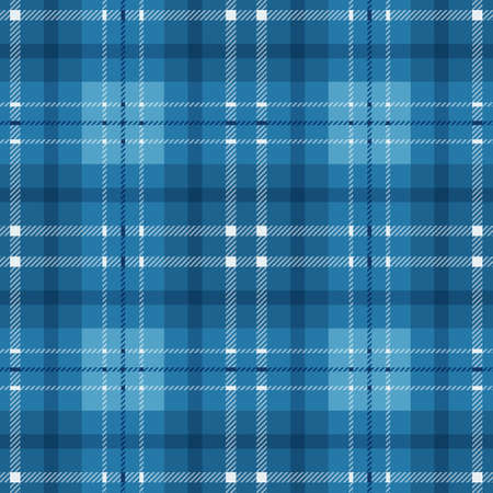 Plaid tartan vector blue and white seamless patternのイラスト素材