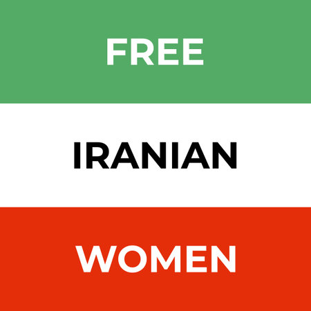 Free iranian women vector flag banner for Iran protests illustrationのイラスト素材