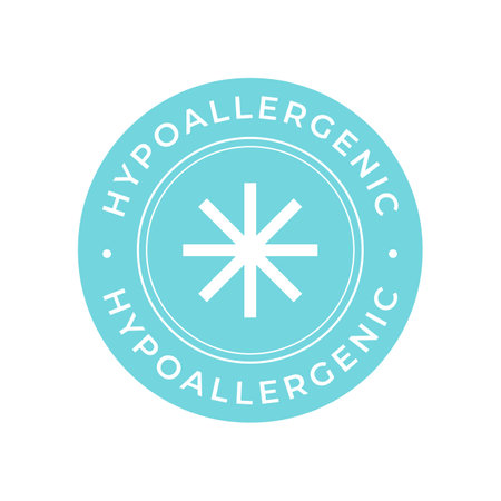 Hypoallergenic tested vector label isolated on whiteのイラスト素材
