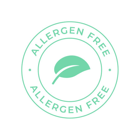 Allergen free vector label isolated on whiteのイラスト素材