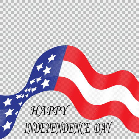 Tape stylized colors of the national flag of the United States in honor of Independence Day. Vector illustrationのイラスト素材